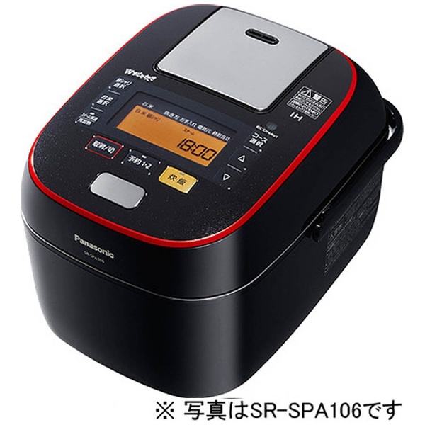 可変圧力スチームIHジャー炊飯器 「Wおどり炊き」（1升）　SR-SPA186-K ブラック