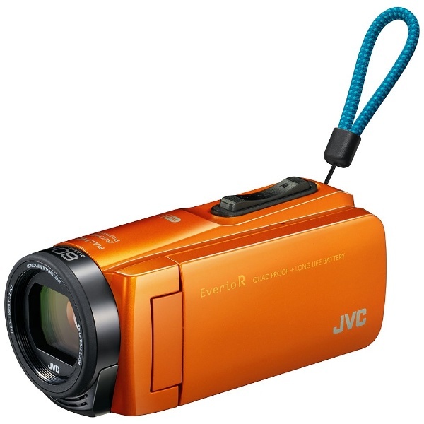 SD対応 64GBメモリー内蔵 防水・防塵・耐衝撃フルハイビジョンビデオカメラ（サンライズオレンジ）　GZ-RX670-D