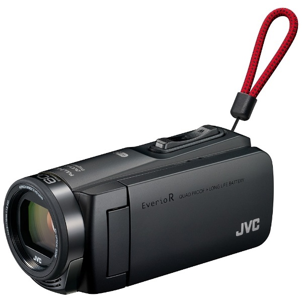 SD対応 64GBメモリー内蔵 防水・防塵・耐衝撃フルハイビジョンビデオカメラ（マットブラック）　GZ-RX670-B
