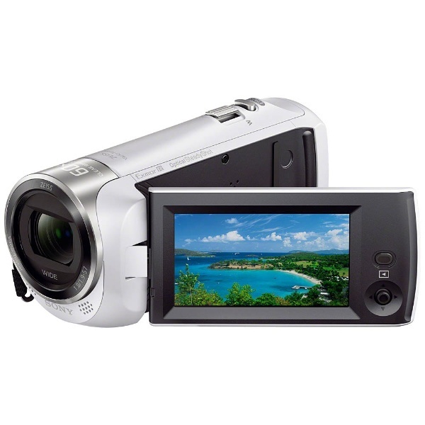 メモリースティックマイクロ/マイクロSD対応 32GBメモリー内蔵 フルハイビジョンビデオカメラ（ホワイト）　HDR-CX470 W