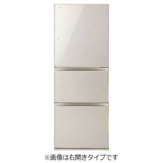3ドア冷蔵庫 ［左開き］（330L）　GR-K33SXV-EC サテンゴールド 「べジータ SXVシリーズ」