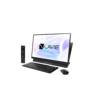 LAVIE Desk All-in-one（DA770/MAB ダブルチューナ搭載） デスクトップパソコン [23.8型 /CPU：Core i7 /HDD：3TB /Optane：16GB /メモリ：8GB /2019年春モデル] PC-DA770MAB ファインブラック