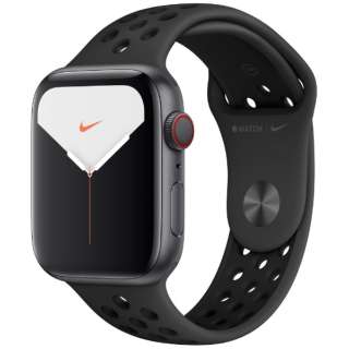 Apple Watch Nike Series 5iGPS + Cellularfj- 44mm Xy[XOCA~jEP[XNikeX|[coh AXTCg/ubN MX3F2J/A