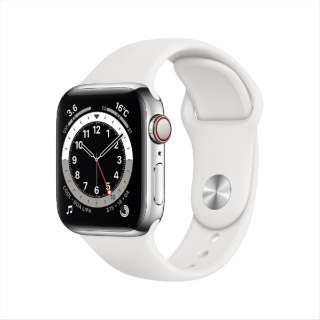 Apple Watch Series 6iGPS + Cellularfj- 40mmVo[XeXX`[P[XƃzCgX|[coh - M[ M06T3J/A