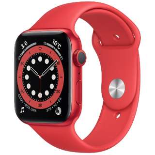 Apple Watch Series 6（GPSモデル）- 44mm (PRODUCT)REDアルミニウムケースと(PRODUCT)REDスポーツバンド - レギュラー M00M3J/A
