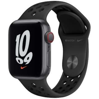 Apple Watch Nike SEiGPS+Cellularfj40mmXy[XOCA~jEP[XƃAXTCg/ubNNikeX|[coh MKR53J/A yC[d-USB-CP[u /2021N9fz