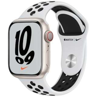 Apple Watch Nike Series 7iGPS+Cellularfj- 41mmX^[CgA~jEP[XƃsAv`i/ubNNikeX|[coh - M[ MKJ33J/A