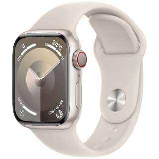 Apple Watch Series 9iGPS + Cellularfj- 41mmX^[CgA~jEP[XƃX^[CgX|[coh - M/L MRHP3J/A